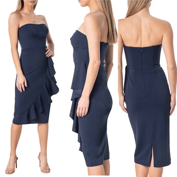 Dress The Population - Liv Ruffled Midi-Dress - Picture 2 of 14